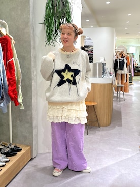 「w closet（ダブルクローゼット）のアイテム」を使った、あみこさん（レディース・156cm）の秋コーディネート
