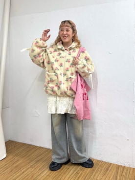 「アイテム（ブルゾン）」を使った、あみこさん（レディース・156cm）の秋コーディネート