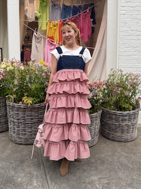 「w closet（ダブルクローゼット）のアイテム」を使った、あみこさん（レディース・156cm）の春コーディネート