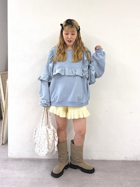 「アイテム（ブーツ）」を使った、あみこさん（レディース・156cm・20代）の冬コーディネート