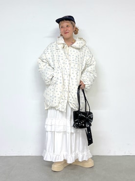 「アイテム（その他アウター）」を使った、あみこさん（レディース・156cm）の秋コーディネート