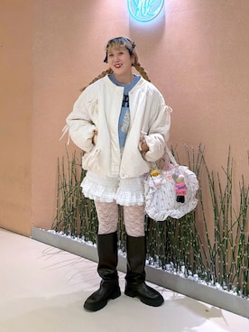 あみこさん（レディース・156cm）の冬コーディネート