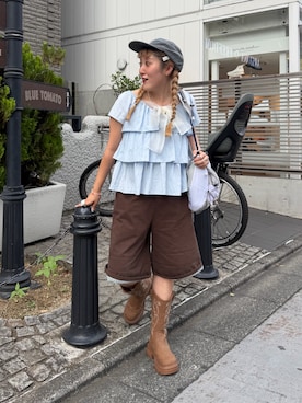あみこさん(レディース・156cm)の夏コーディネート