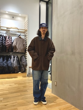 「アイテム（カバーオール）」を使った、uyamiki0526さん（メンズ・168cm）の冬コーディネート