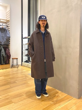「アイテム（ステンカラーコート）」を使った、uyamiki0526さん（メンズ・168cm）の秋コーディネート