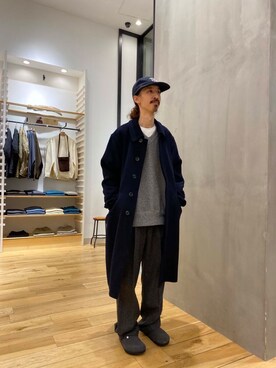 「URBAN RESEARCH DOORS（アーバンリサーチドアーズ）のウールブレンドネップワンタックパンツ（その他パンツ）」を使った、uyamiki0526さん（メンズ・168cm）の秋コーディネート