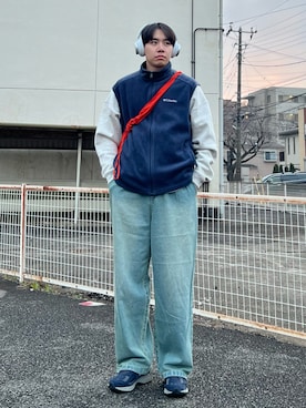 「kutir（クティール）のアイテム（パンツ）」を使った、Z(ゼット) さん（メンズ・182cm）の冬コーディネート