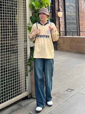「FRUIT OF THE LOOM（フルーツオブザルーム）のアイテム（トップス）」を使った、Z(ゼット) さん（メンズ・182cm）の秋コーディネート