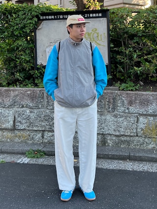「YOLO(ヨーロ)のアイテム(デニムパンツ)」を使った、Z(ゼット) さん(メンズ・182cm)の秋コーディネート