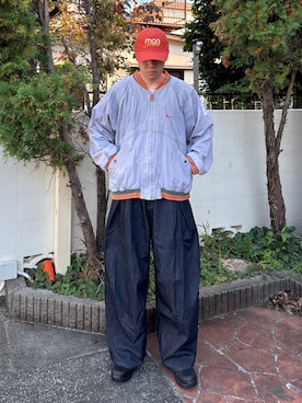 「アイテム（キャップ）」を使った、Z(ゼット) さん（メンズ・182cm）の秋コーディネート