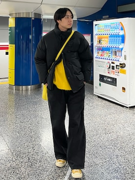 「ocosic（オコジック）のアイテム」を使った、Z(ゼット) さん（メンズ・182cm）の冬コーディネート