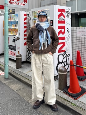 「アイテム（帽子）」を使った、Z(ゼット) さん（メンズ・182cm・20代）の秋コーディネート