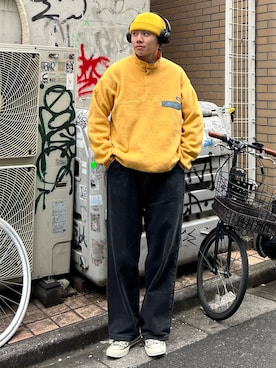 「INTER FACTORY（インターファクトリー）のアイテム（パンツ）」を使った、Z(ゼット) さん（メンズ・182cm）の冬コーディネート