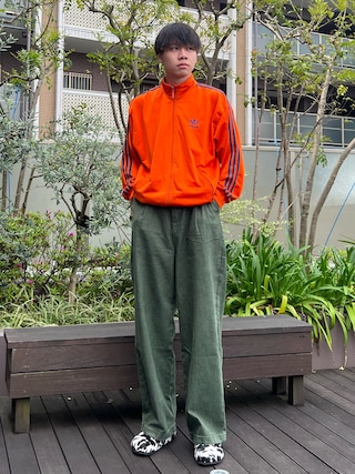 双子コーデ  Man すのチル ソフビ 洋服 ジャケット オレンジ 緑色 お揃い】バイカラー恐竜ロケット総柄8WAYコート(80~130cm)(80cm