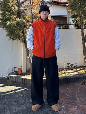 「アイテム（帽子）」を使った、Z(ゼット) さん（メンズ・182cm）の冬コーディネート