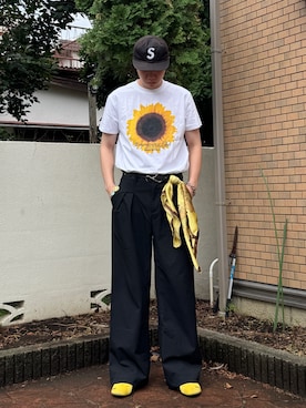 「アイテム（スニーカー）」を使った、Z(ゼット) さん（メンズ・182cm・20代）の夏コーディネート
