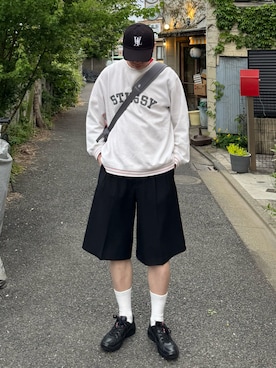 「FRUIT OF THE LOOM（フルーツオブザルーム）のアイテム」を使った、Z(ゼット) さん（メンズ・182cm）の春コーディネート