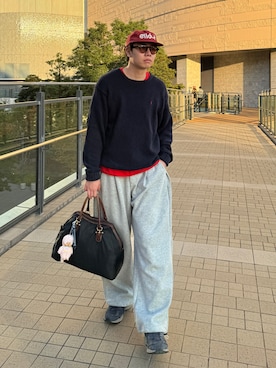 「アイテム（キャップ）」を使った、Z(ゼット) さん（メンズ・182cm）の春コーディネート