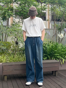 「kutir（クティール）のアイテム（パンツ）」を使った、Z(ゼット) さん（メンズ・182cm）の夏コーディネート