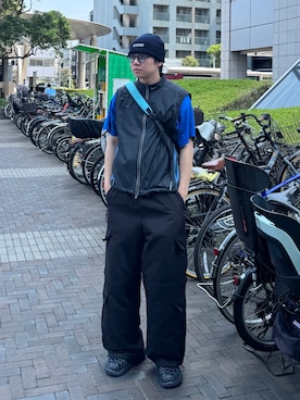 「ナイロンパンツ」｜Z(ゼット) さん（メンズ・182cm）の秋コーディネート