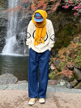 「INTER FACTORY（インターファクトリー）のアイテム（パンツ）」を使った、Z(ゼット) さん（メンズ・182cm）の冬コーディネート