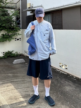 「アイテム（バッグ）」を使った、Z(ゼット) さん（メンズ・182cm）の夏コーディネート