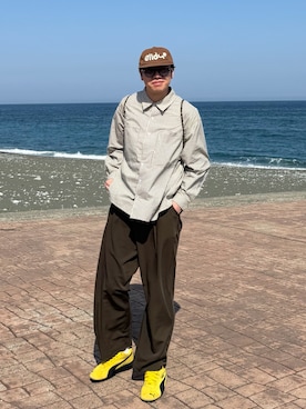 「elldu（エルドゥ）のアイテム」を使った、Z(ゼット) さん（メンズ・182cm）の夏コーディネート