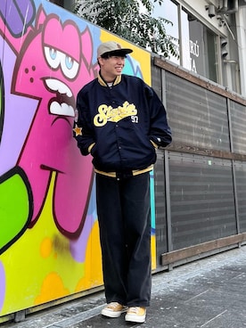 「CPCM（シーピーシーエム）のアイテム（ジャケット/アウター）」を使った、Z(ゼット) さん（メンズ・182cm）の春コーディネート