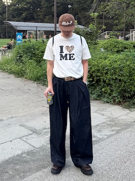 「アイテム（帽子）」を使った、Z(ゼット) さん（メンズ・182cm）の秋コーディネート