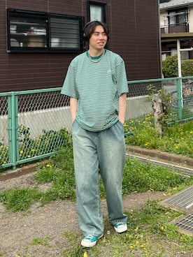 「kutir（クティール）のアイテム（パンツ）」を使った、Z(ゼット) さん（メンズ・182cm）の春コーディネート