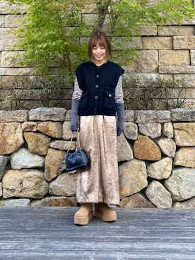 crinkle crinkle crinkleのベストを使った人気ファッション