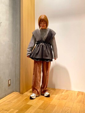 「ASICS（アシックス）のASICS　GEL-KAYANO 14（スニーカー）」を使った、wakaさん（レディース・158cm）の秋コーディネート