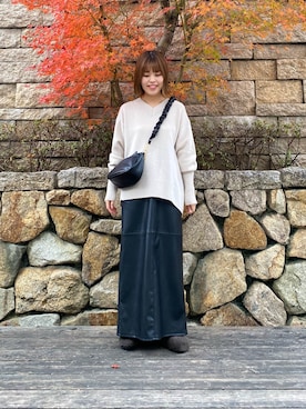 「URBAN RESEARCH（アーバンリサーチ）のアイテム（レッグウェア）」を使った、wakaさん（レディース・158cm）の冬コーディネート