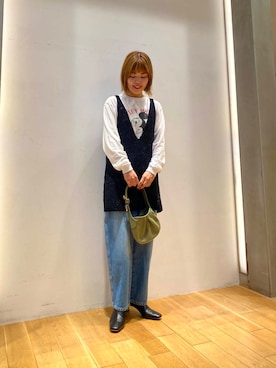 「イチ推しデニムコーデ」｜wakaさん（レディース・158cm）の秋コーディネート