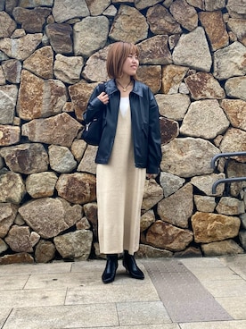 「URBAN RESEARCH」｜「アイテム（ブルゾン）」を使った、wakaさん（レディース・158cm）の秋コーディネート