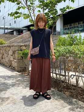 「RODE SKO」｜「アイテム（サンダル）」を使った、wakaさん（レディース・158cm）の夏コーディネート