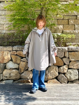「AIGLE（エーグル）のアイテム（レインシューズ）」を使った、wakaさん（レディース・158cm）の春コーディネート