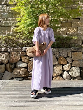 「RODE SKO」｜「アイテム（サンダル）」を使った、wakaさん（レディース・158cm）の夏コーディネート