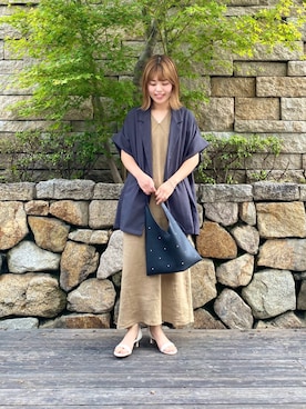 「RODE SKO」｜「アイテム（その他アウター）」を使った、wakaさん（レディース・158cm）の夏コーディネート
