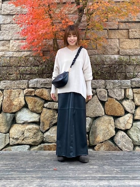 「URBAN RESEARCH（アーバンリサーチ）のアイテム（レッグウェア）」を使った、wakaさん（レディース・158cm）の冬コーディネート