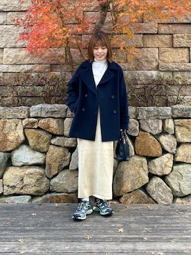 「URBAN RESEARCH（アーバンリサーチ）のアイテム（レッグウェア）」を使った、wakaさん（レディース・158cm）の冬コーディネート