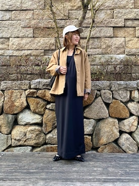 「barbour」｜「アイテム（その他アウター）」を使った、wakaさん（レディース・158cm）の冬コーディネート