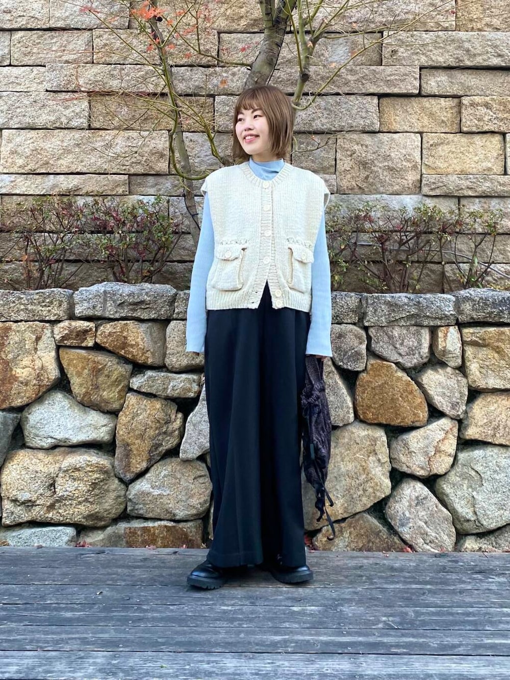 crinkle crinkle crinkleのベストを使った人気ファッション