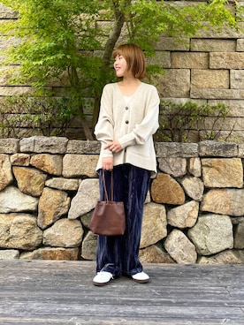 「MASTER&Co（マスターアンドコー）のアイテム（バッグ）」を使った、wakaさん（レディース・158cm）の秋コーディネート