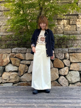 「アイテム（その他アウター、ブラック系）」を使った、wakaさん（レディース・158cm）の秋コーディネート
