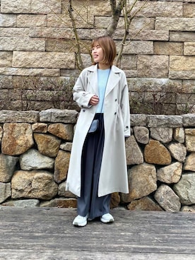 「URBAN RESEARCH（アーバンリサーチ）のアイテム（トレンチコート）」を使った、wakaさん（レディース・158cm）の春コーディネート