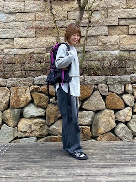 「URBAN RESEARCH（アーバンリサーチ）のアイテム（バックパック/リュック）」を使った、wakaさん（レディース・158cm）の冬コーディネート