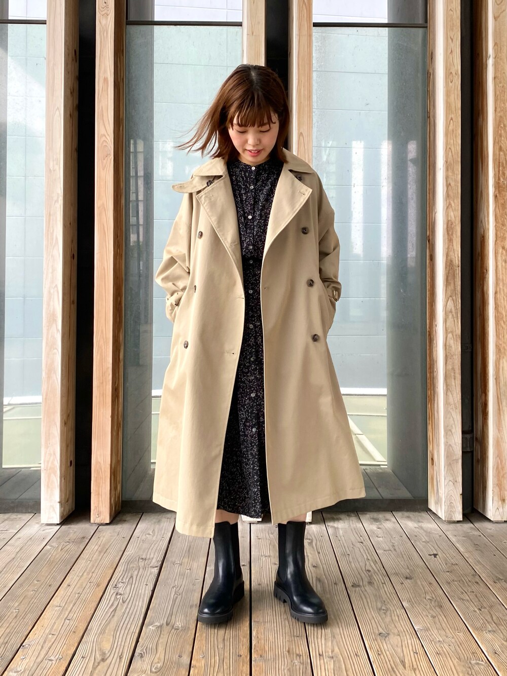 URBAN RESEARCH トレンチコート シャンブレーロングトレンチコート URBAN RESEARCH（アーバンリサーチ）の「シャンブレーロング