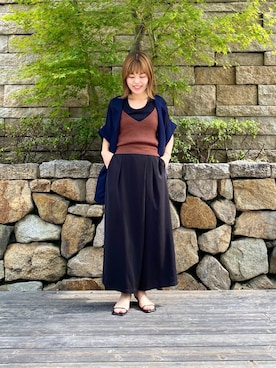 「URBAN RESEARCH（アーバンリサーチ）のアイテム（ブレスレット）」を使った、wakaさん（レディース・158cm）の夏コーディネート