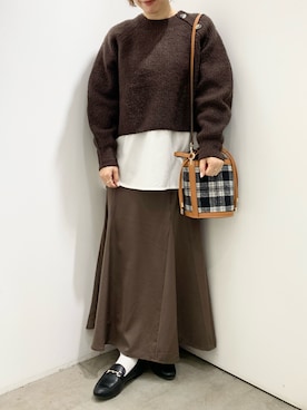 Hitomさん（レディース・158cm）の冬コーディネート